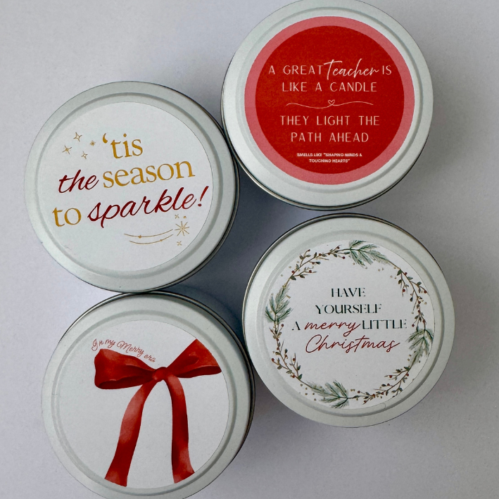 Christmas Candle Tins